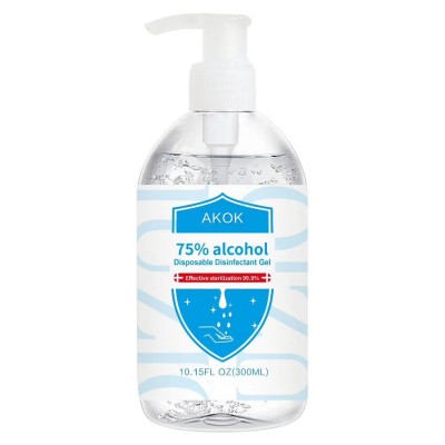 FDA + CE approved 300ml alcohol hand gel hand sanitizer for disinfection & sterilization